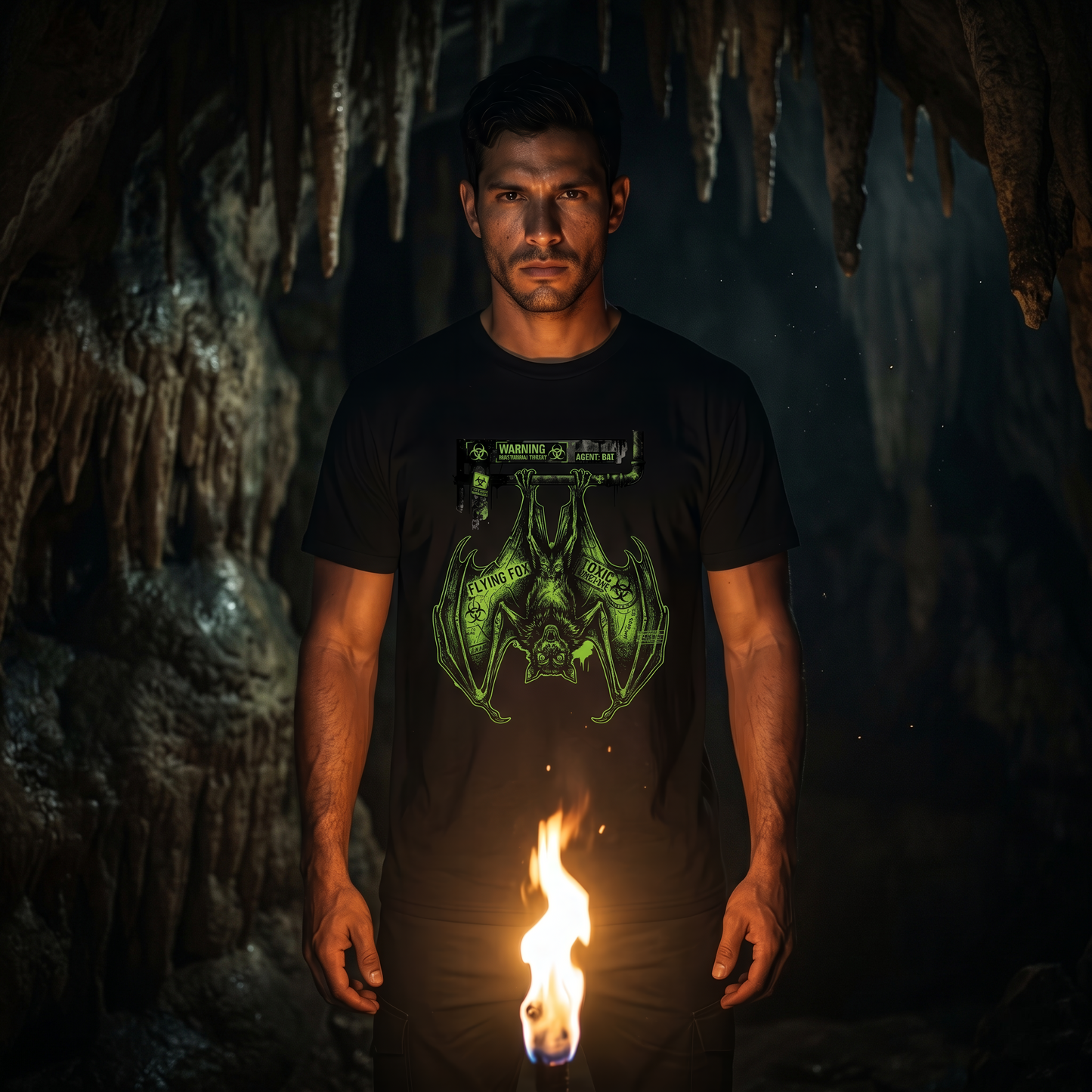 Murciélago Biohazard | Camiseta Negra