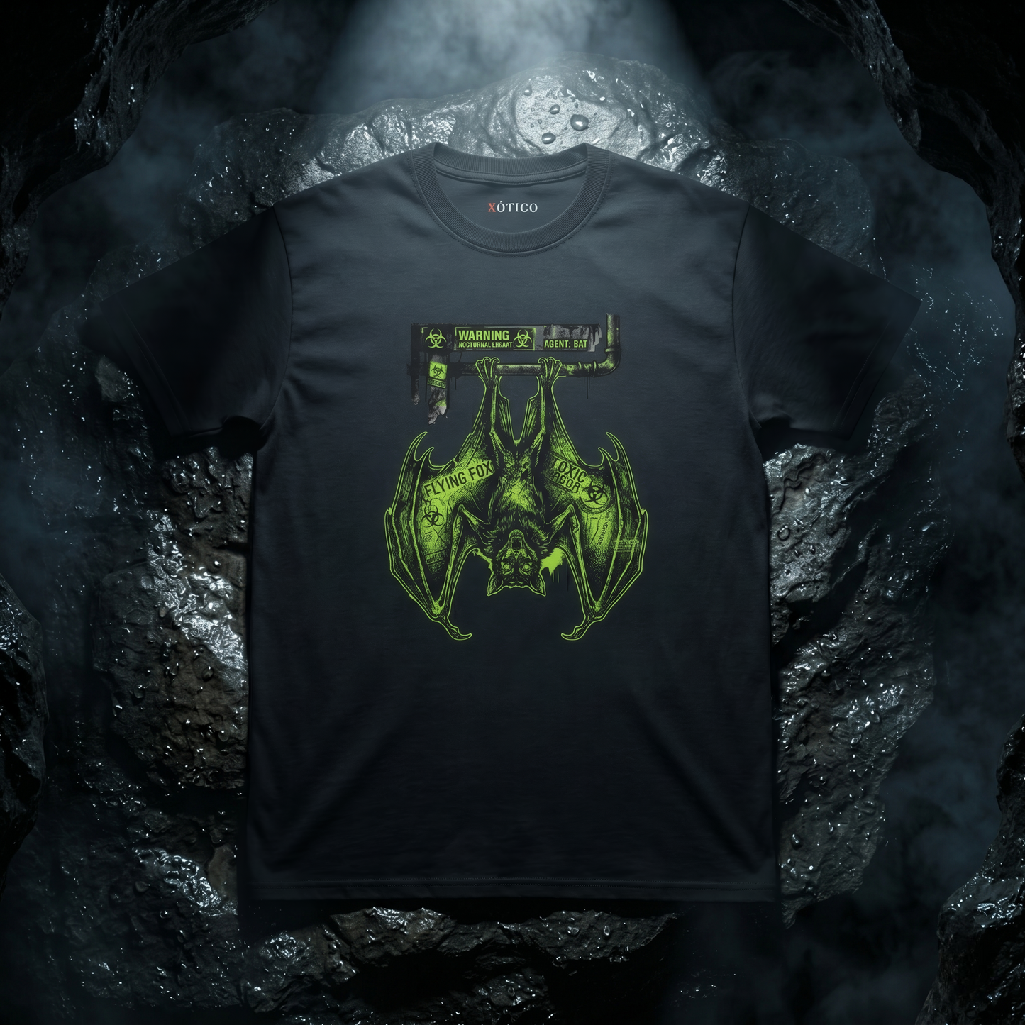 Murciélago Biohazard | Camiseta Negra